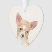 Chihuahua Painting - Cute Original Dog Art Ornament (voorkant)