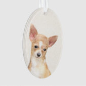 Chihuahua Painting - Cute Original Dog Art Ornament (voorkant)