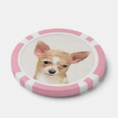 Chihuahua Painting - Cute Original Dog Art Poker Chips (Enkel)