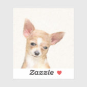 Chihuahua Painting - Cute Original Dog Art Sticker (Vel)