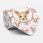 Chihuahua Painting - Cute Original Dog Art Stropdas (Opgerold)