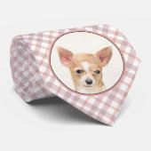 Chihuahua Painting - Cute Original Dog Art Stropdas (Opgerold)