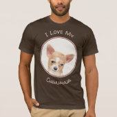 Chihuahua Painting - Cute Original Dog Art T-shirt (Voorkant)