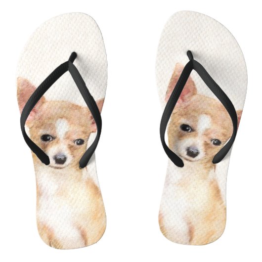 Chihuahua Painting - Cute Original Dog Art Teenslippers (Voetbed)