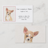 Chihuahua Painting - Cute Original Dog Art Visitekaartje (Voorkant / Achterkant)