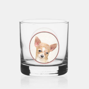 Chihuahua Painting - Cute Original Dog Art Whisky Glas