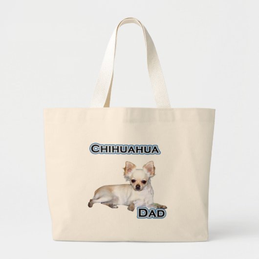 Chihuahua Papa 4 Grote Tote Bag (Voorkant)