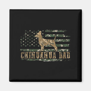 Chihuahua Papa Camo Amerikaanse Vlag Camouflage VS Magneet