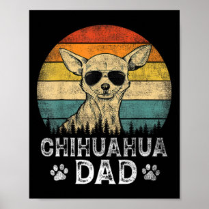 Chihuahua Papa Hondenliefhebbers Vaderdag T-shirt Poster