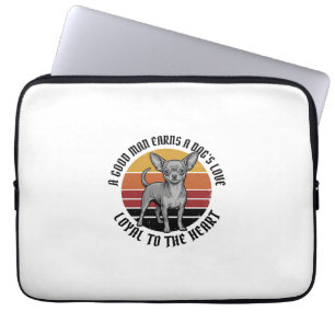 Chihuahua Papa T-shirt Vintage Gravure Hond Liefhe Laptop Sleeve
