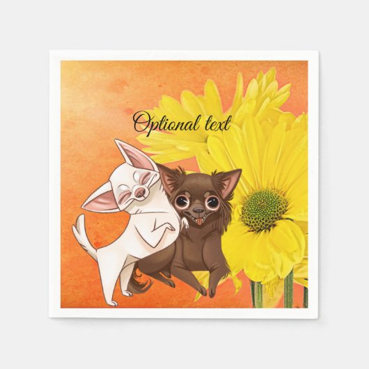 Chihuahua Paper Party Napkins Servet (Voorkant)