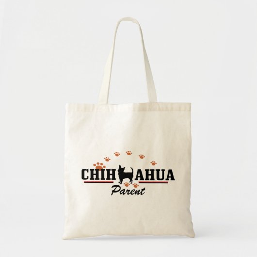 Chihuahua Parent W/Paws Canvas tas (Voorkant)