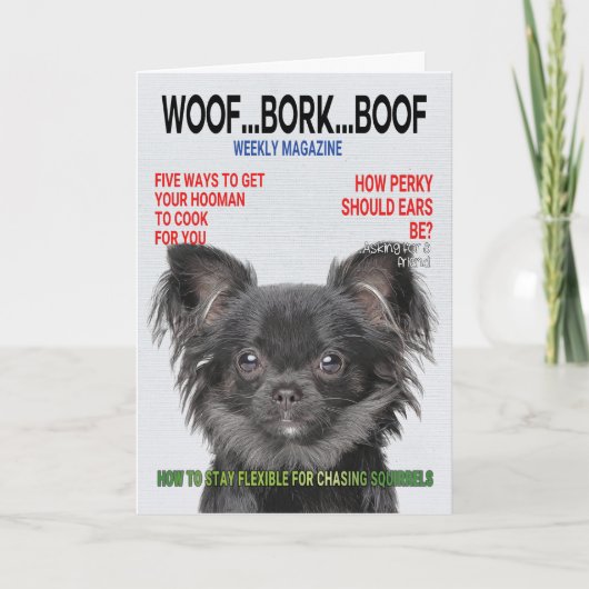 Chihuahua Parody Magazine Hoesje Card Kaart (Voorkant)