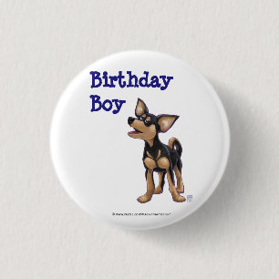 Chihuahua Partij Centrum Ronde Button 3,2 Cm