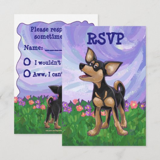 Chihuahua Party Center RSVP (Voorkant / Achterkant)