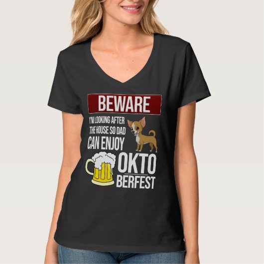 Chihuahua, pas op dat ik naar het huis kijk, dus d t-shirt (Voorkant)