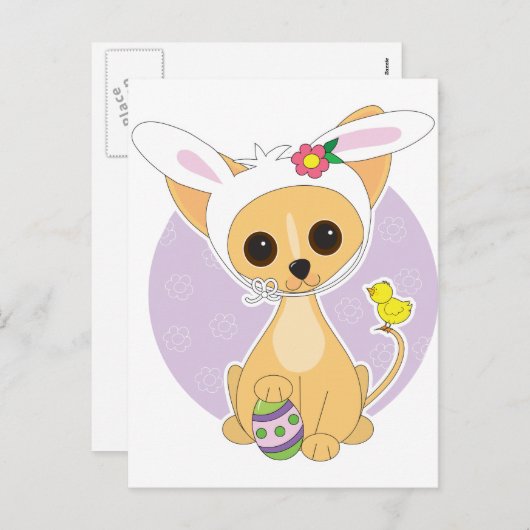 Chihuahua Pasen Feestdagenkaart (Voorkant / Achterkant)