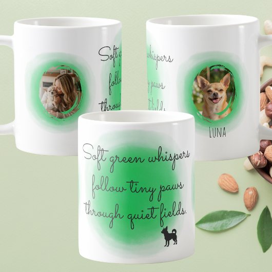Chihuahua Pastelgroene Mok met Aangepaste Foto's