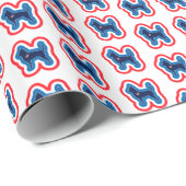 Chihuahua Patriotic Red White en Blue 4 juli Cadeaupapier (Rol Hoek)