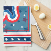 Chihuahua Patriotic Red White en Blue 4 juli Theedoek (Quarter Fold)