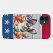 Chihuahua Patriottisch Fruit USA Lang Haar Chihuah Case-Mate iPhone Case (Achterkant (horizontaal))
