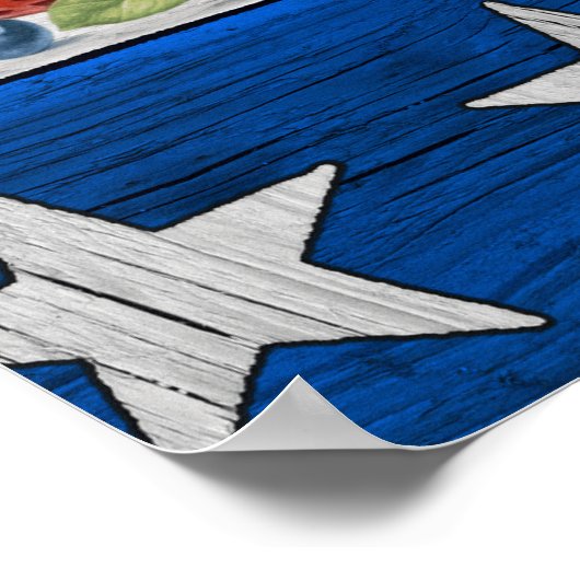 Chihuahua Patriottisch Fruit USA Lang Haar Chihuah Poster (Hoek)