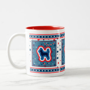 Chihuahua Patriottisch Rood Wit En Blauw 4 Juli Tweekleurige Koffiemok