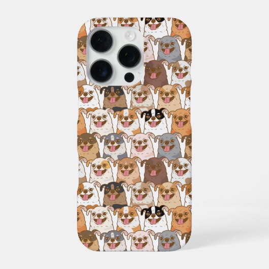 Chihuahua Patroon iPhone Hoesje (Achterkant)