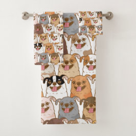 Chihuahua Pattern Bad Handdoek