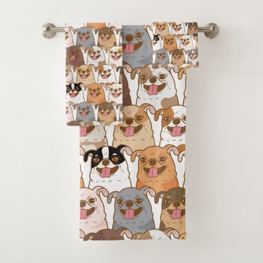 Chihuahua Pattern Bad Handdoek (Insitu)