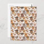 Chihuahua Pattern Briefkaart (Voorkant / Achterkant)