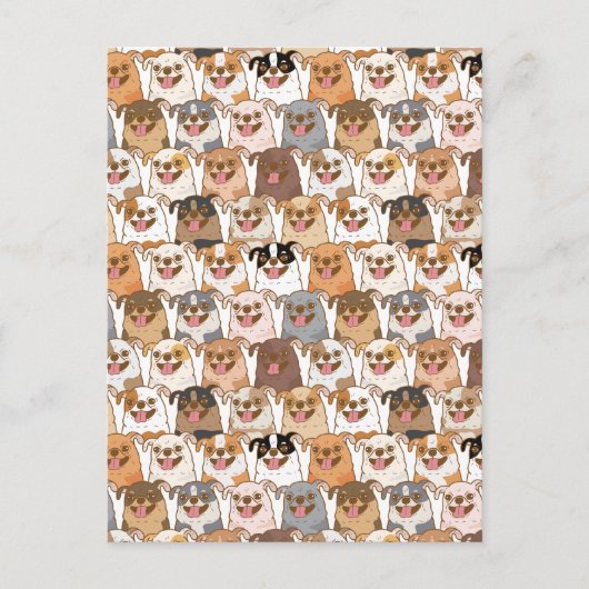 Chihuahua Pattern Briefkaart (Voorkant)