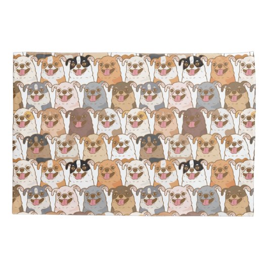 Chihuahua Pattern Kussensloop (Achterkant)