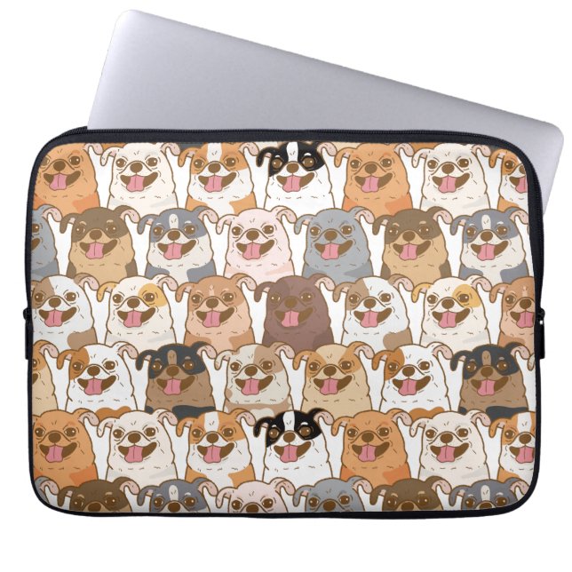 Chihuahua Pattern Laptop Sleeve (Voorkant)