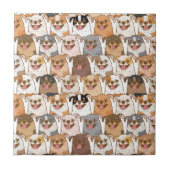 Chihuahua Pattern Napkins Tegeltje (Voorkant)