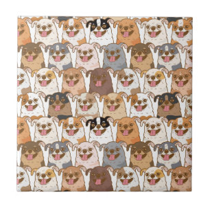 Chihuahua Pattern Napkins Tegeltje