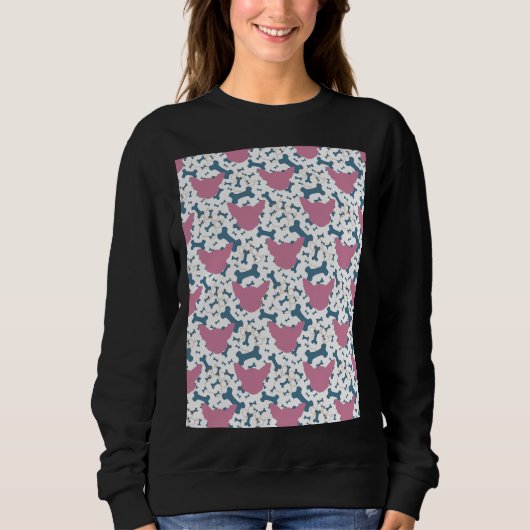 Chihuahua Pattern Pink Graphic Trui (Voorkant)