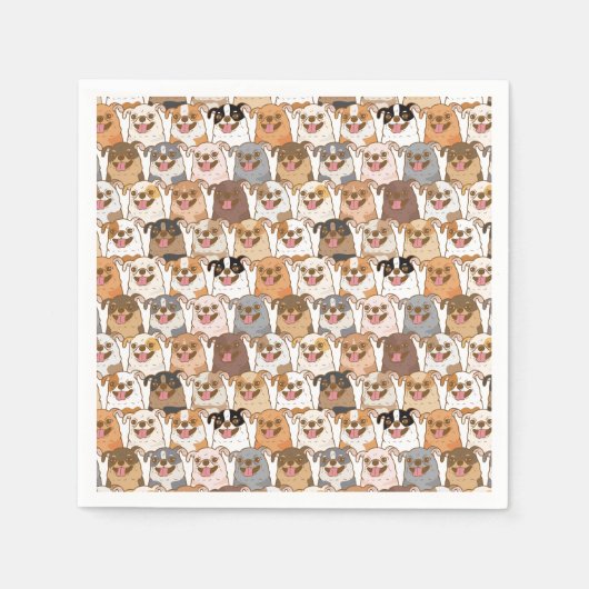 Chihuahua Pattern Servet (Voorkant)