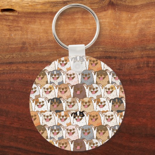 Chihuahua Pattern Sleutelhanger (Voorkant)