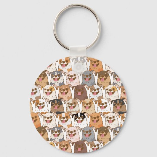 Chihuahua Pattern Sleutelhanger (Achterkant)