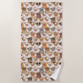 Chihuahua Pattern Strandlaken (Voorkant)