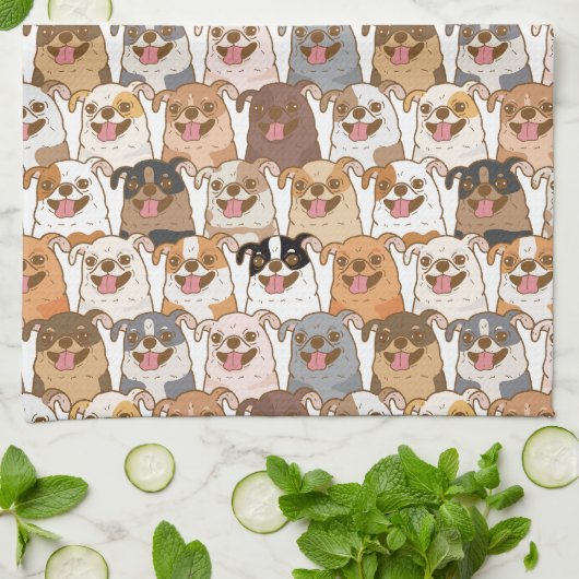 Chihuahua Pattern Theedoek (Gevouwen)