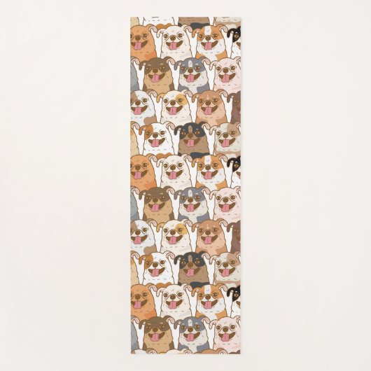 Chihuahua Pattern Yogamat (Voorkant)