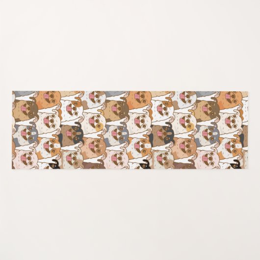 Chihuahua Pattern Yogamat (Voorkant (horizontaal))