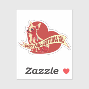 Chihuahua Pawlentine's Day Vinyl Sticker