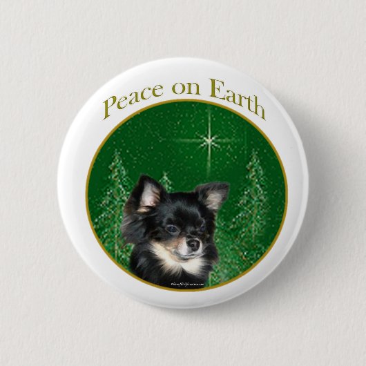 Chihuahua Peace Ronde Button 5,7 Cm (Voorkant)