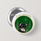 Chihuahua Peace Ronde Button 5,7 Cm (Voorkant /achterkant)