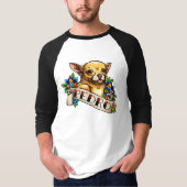 Chihuahua Pedro Mannen 3/4 Sleeve T-Shirt (Voorkant)
