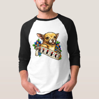 Chihuahua Pedro Mannen 3/4 Sleeve T-Shirt