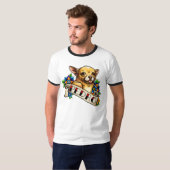 Chihuahua Pedro Mannen Ringer T-Shirt (Voorkant volledig)